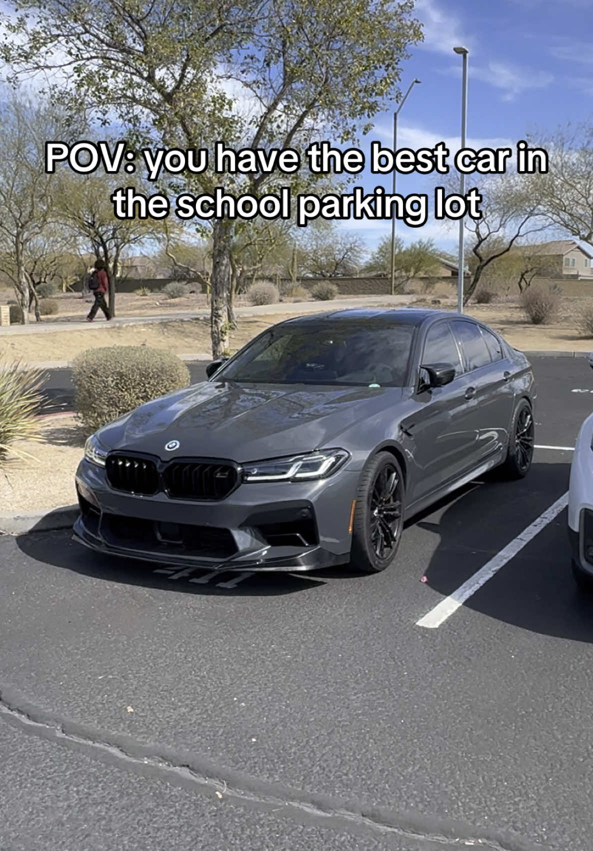 Only a sophomore in highschool 😜 #fyp #m5 #f90 #f90m5 #bmw #m5cs #viral #arizona #carsoftiktok #highschool #albanian #fypageシ #m5comp #highschool 
