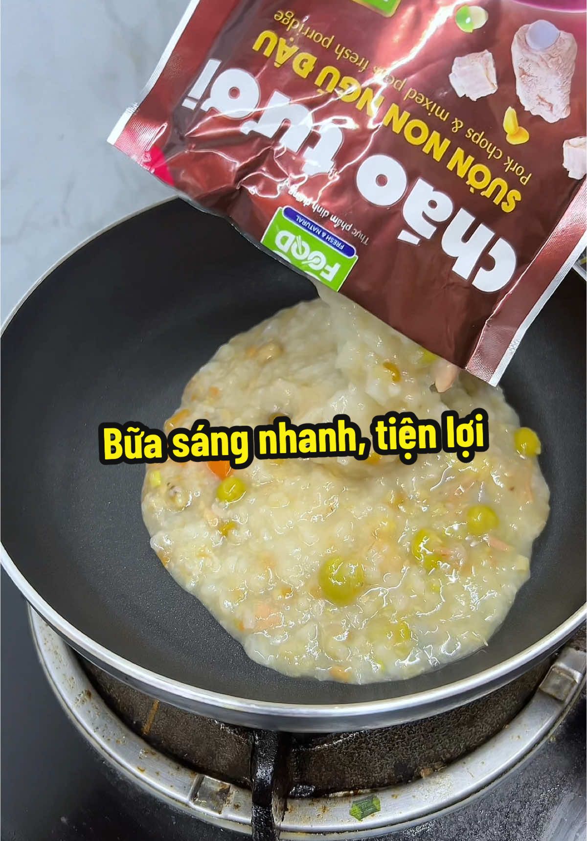 Hôm nào mẹ bận, sáng dậy trễ hay cho con ra ngoài thì cho con cháo Sg food vừa ngon, nhanh, tiện lợi #mebimsua #chaotuoisaigonfood #sgfood #chaodinhduong #conyeu 