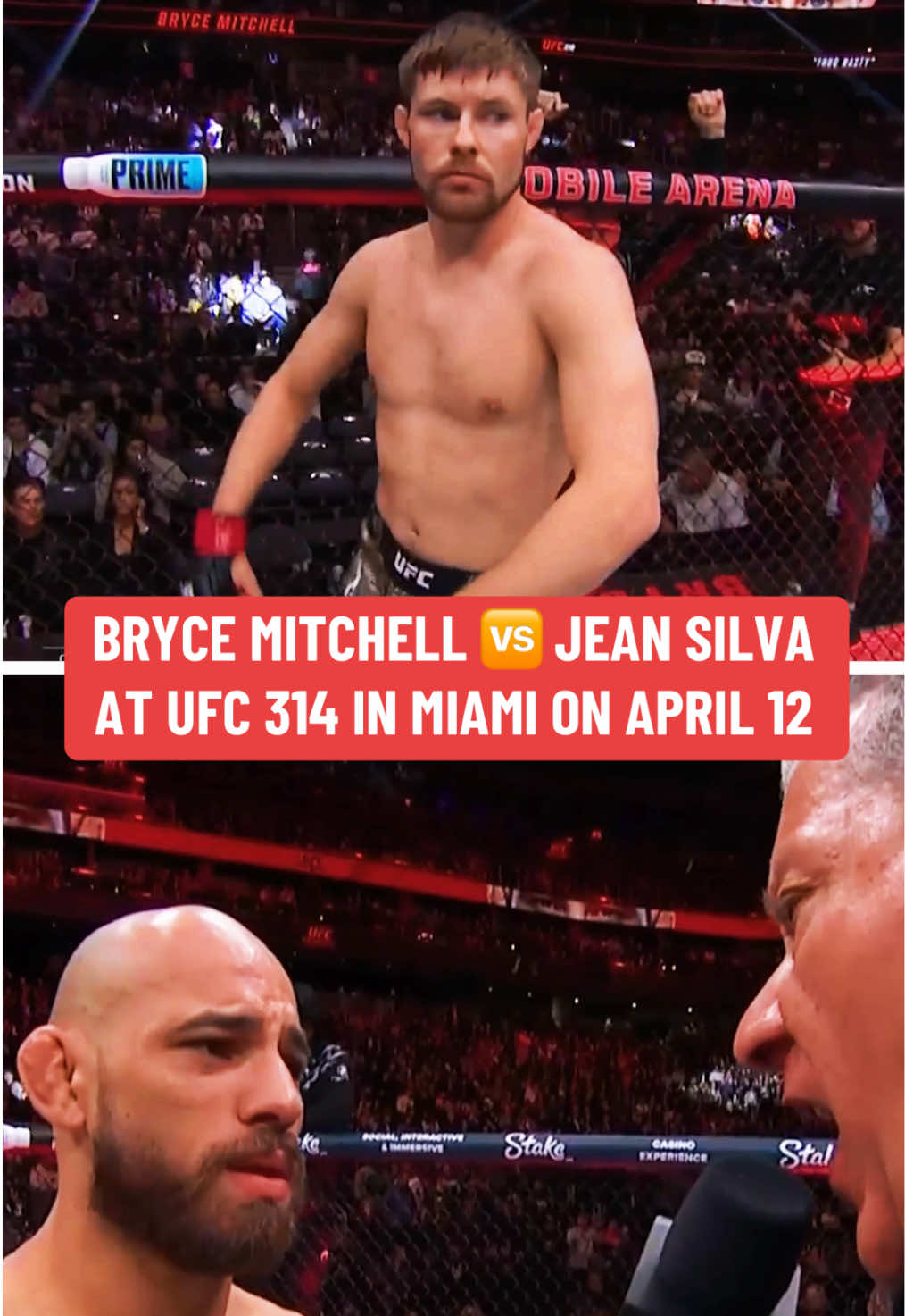 #BryceMitchell will fight #JeanSilva in a featherweight bout at #UFC314 in #Miami, #UFC announced. #MMA #combatsports #sports #Florida 