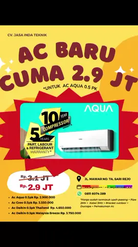 Ac Murah Medan #ac #airconditioner #acmurahmedan #fyp #fypviralシ #tiktok #acaqua 