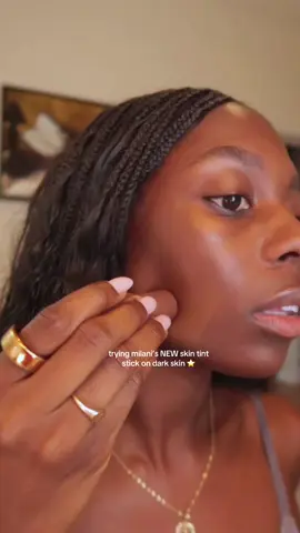 trying milani’s NEW skin tint stick ⭐️ #blackgirlmakeup #milani #skintint