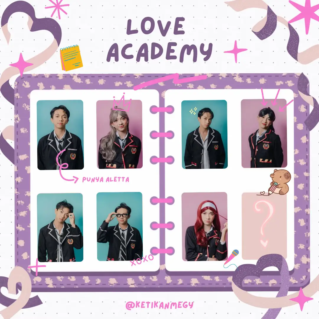 Siapa favoritmu di Love Academy? Aku ada rencana mau bikin AU Love Academy, tungguin yakk🥹😭❤️