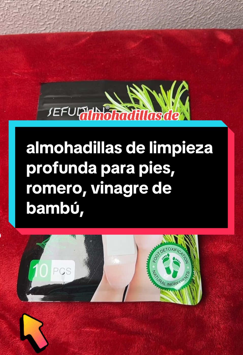 almohadillas de limpieza profunda para pies, romero, vinagre de bambú, #parche#pies #limpieza #vinagre 