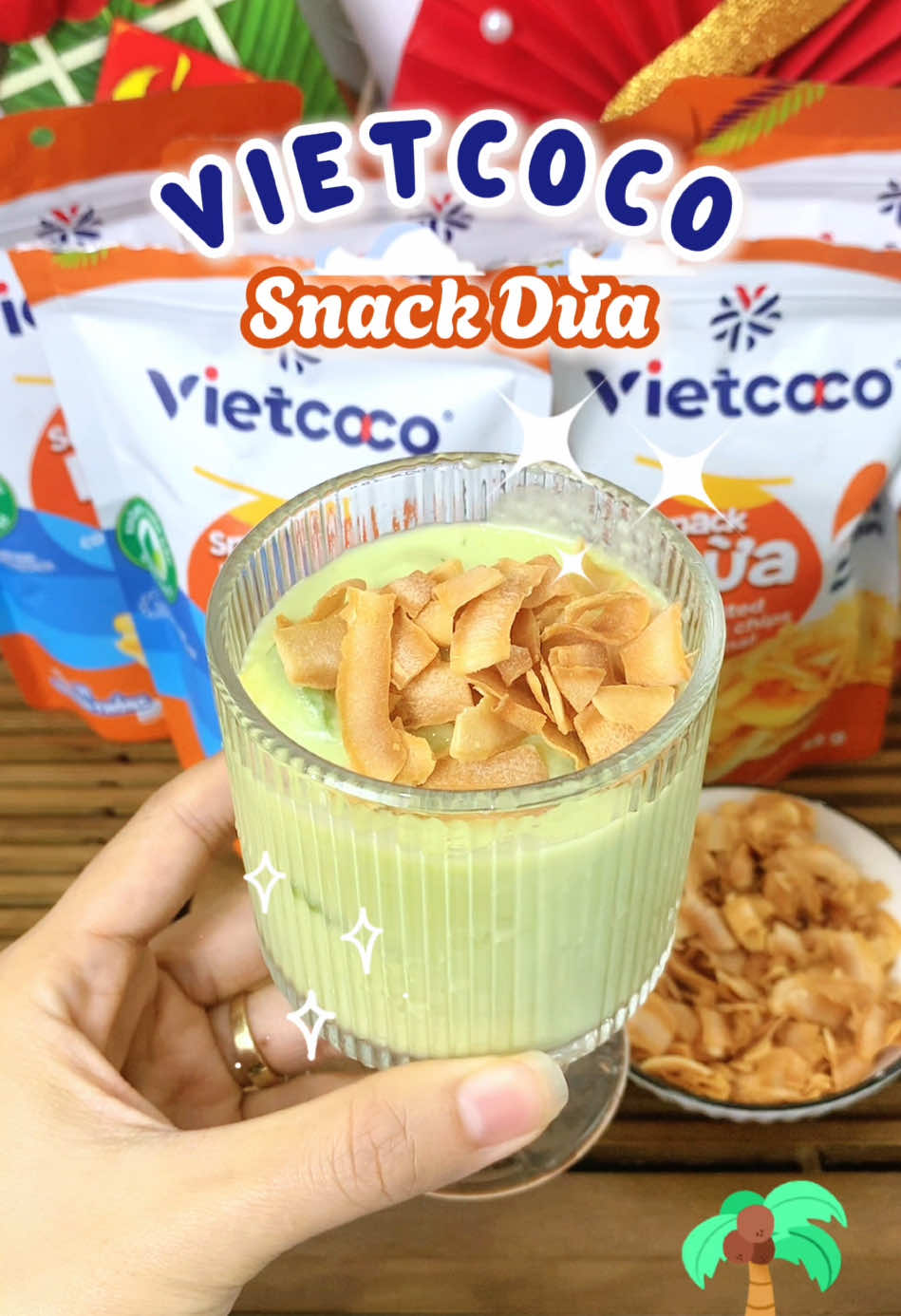 Ăn sinh tố Bơ kết hợp với snack dừa ngon lắm nha ai đã ăn thử chưa ạ??🥥🌴🥥🌴 #vietcoco #duakho #snackdua #dừa #duasay #snackduavietcoco  #MuaTaiTikTokShop #saleluongve #organic #vietcocotinhhoaduaviet #viral #duasaygion #duasTokShop #xuhuongtiktok #TikTokShop #reviewanngon #foodtiktok #snack #snackcoco
