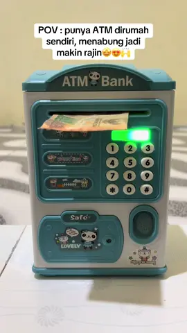 Keren banget kan uangnya bisa kesedot sendiri, dan bisa ditarik tunai #celenganatm #atmmini #celengan #celenganviral #celengantarget #tabungan #menabung #mainananak #mainanviral 