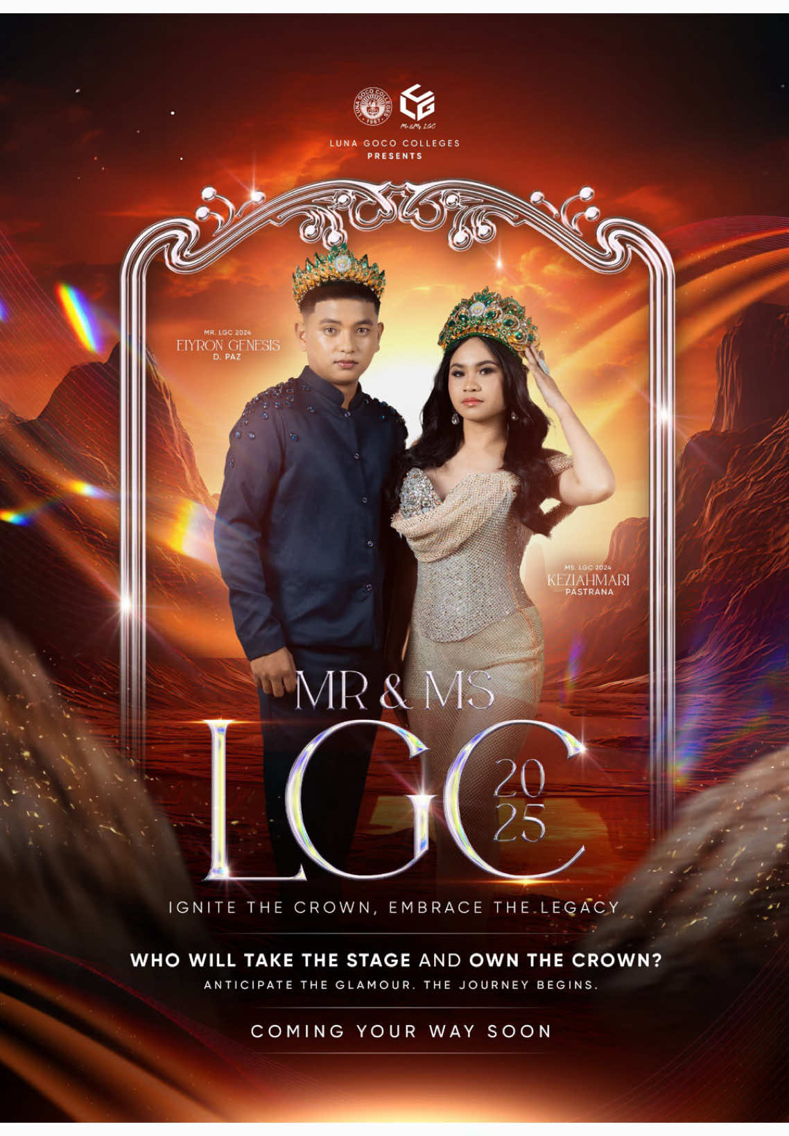 Sharing my design layers na unorganized 😭HAHAHAHA Mr. and Ms. LGC 2025 Poster Design  #graphics #adobephotoshop #poster #posterdesign 