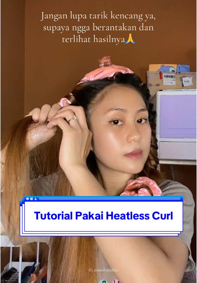 Tutorial pakai heatless curl #heatless #heatlesscurls #heatlesshair #heatlesshairstyles #heatlesscurlstutorial #curly #curlyhair #hairstyle 
