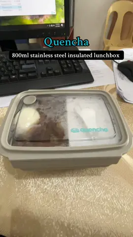 Quencha 800ml stainless steel insulated lunchbox 🥹 #quencha #quenchalunchbox #quenchastainlesssteel #insulatedlunchbox #lunchbox #lunch 