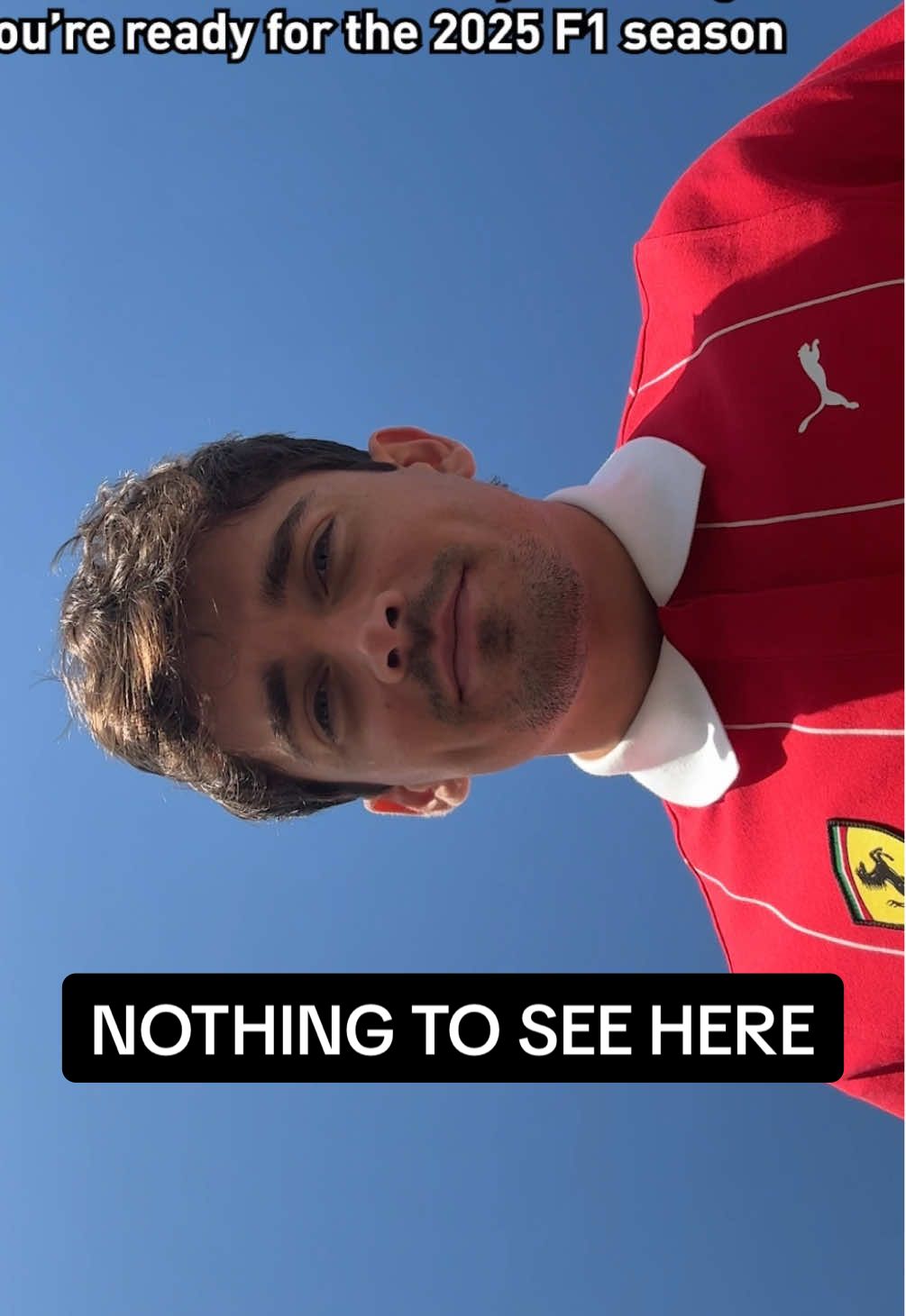 caption this with other suggestions 🤣 #PUMA #Motorsport #F1 #CharlesLeclerc @Charles Leclerc 
