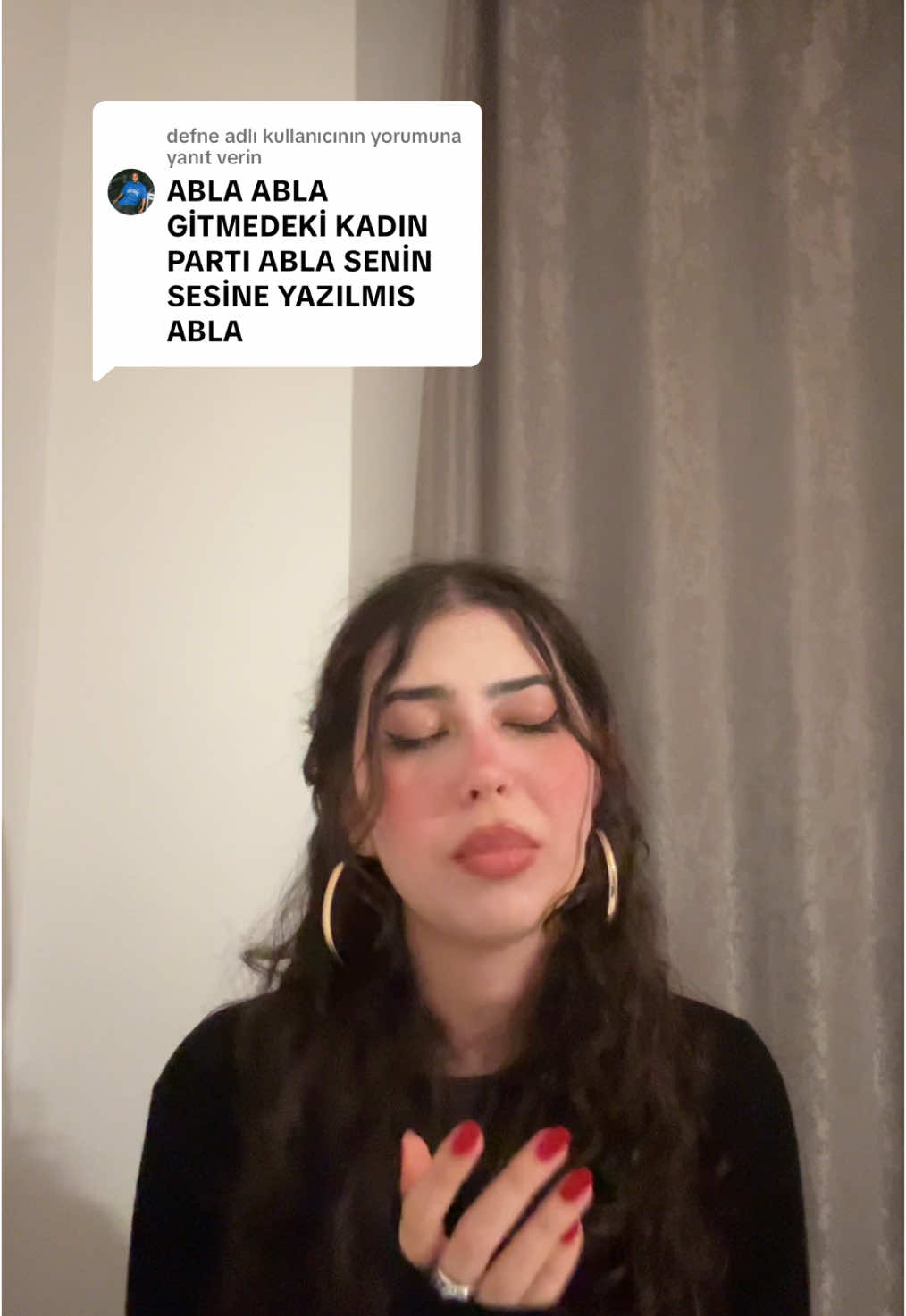 @defne adlı kullanıcıya yanıt veriliyor 