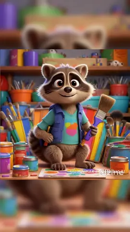 Artist Raccoons #raccoon #cuteanimals #pett #animais #viralvideos #kidsoftiktok 