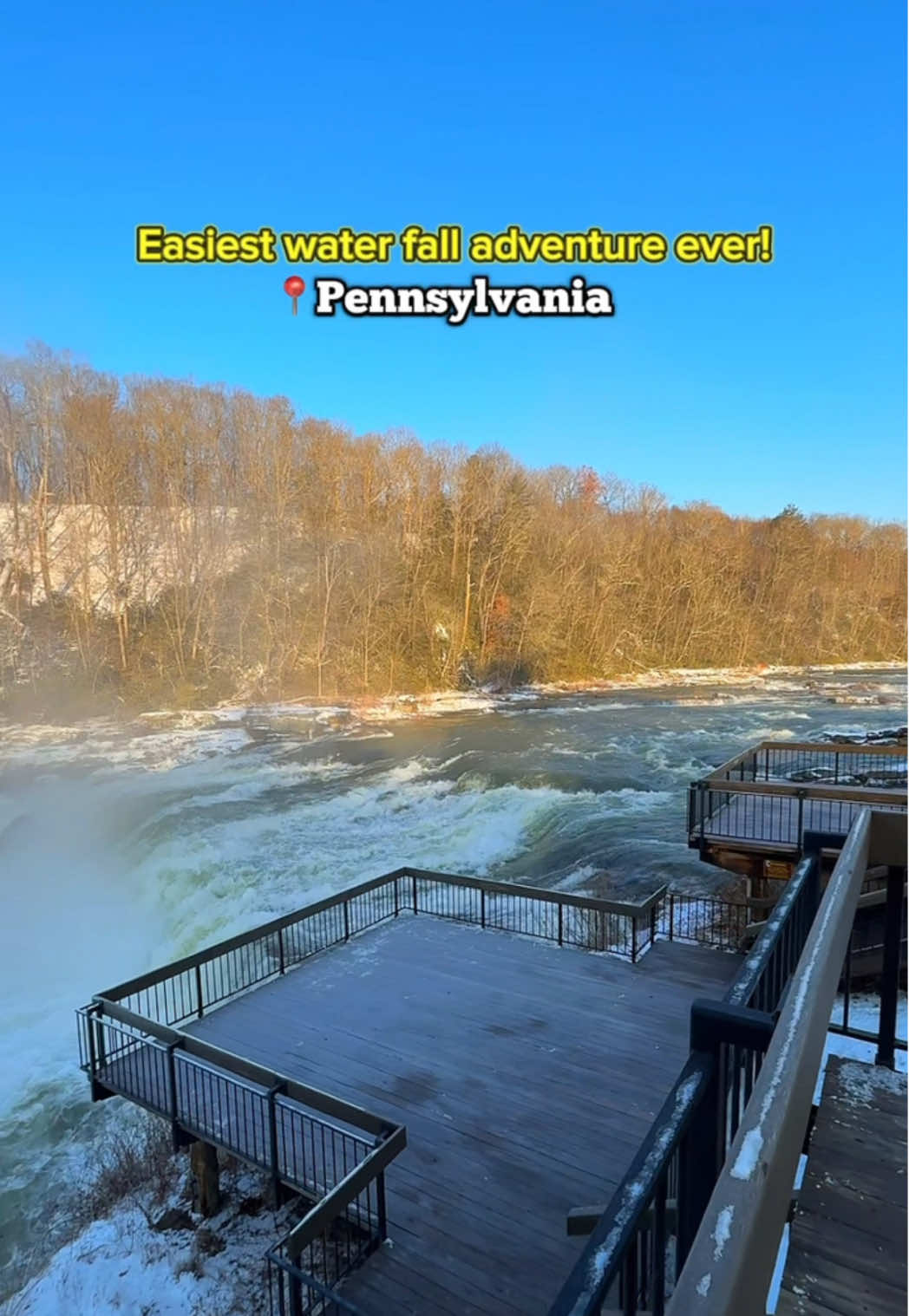 Easiest waterfall adventure ever✨🌿 If you're looking for a breathtaking spot to soak in nature’s beauty, the Ohiopyle Falls Observation Deck is a must-visit! 🏞️ Located in Ohiopyle State Park, Pennsylvania, this scenic overlook offers stunning views of the 20-foot waterfall as the Youghiogheny River cascades over the rocks. 🌊💙 The best part? It's easily accessible and perfect for all visitors—whether you’re snapping photos 📸, enjoying a peaceful moment, or just taking in the sounds of rushing water. 🌿🍃 Plus, if you're feeling adventurous, there are plenty of hiking trails and outdoor activities nearby! 📍 Have you been to Ohiopyle Falls? Drop a 🌊 in the comments if it’s on your bucket list! ⬇️ #OhiopyleFalls #OhiopyleStatePark #NatureLovers #WaterfallViews #ExplorePennsylvania #ScenicViews #AdventureAwaits #visitpa #naturelovers 