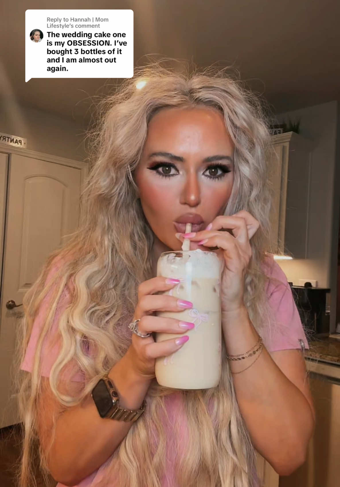 Replying to @Hannah | Mom Lifestyle the wedding cake coffee creamer is so good y’all!! I will be going back to purchase more!  #icedcoffeeathome #icedcoffeerecipe #icedcoffeetiktok #coffeecreamer #icedcoffe 