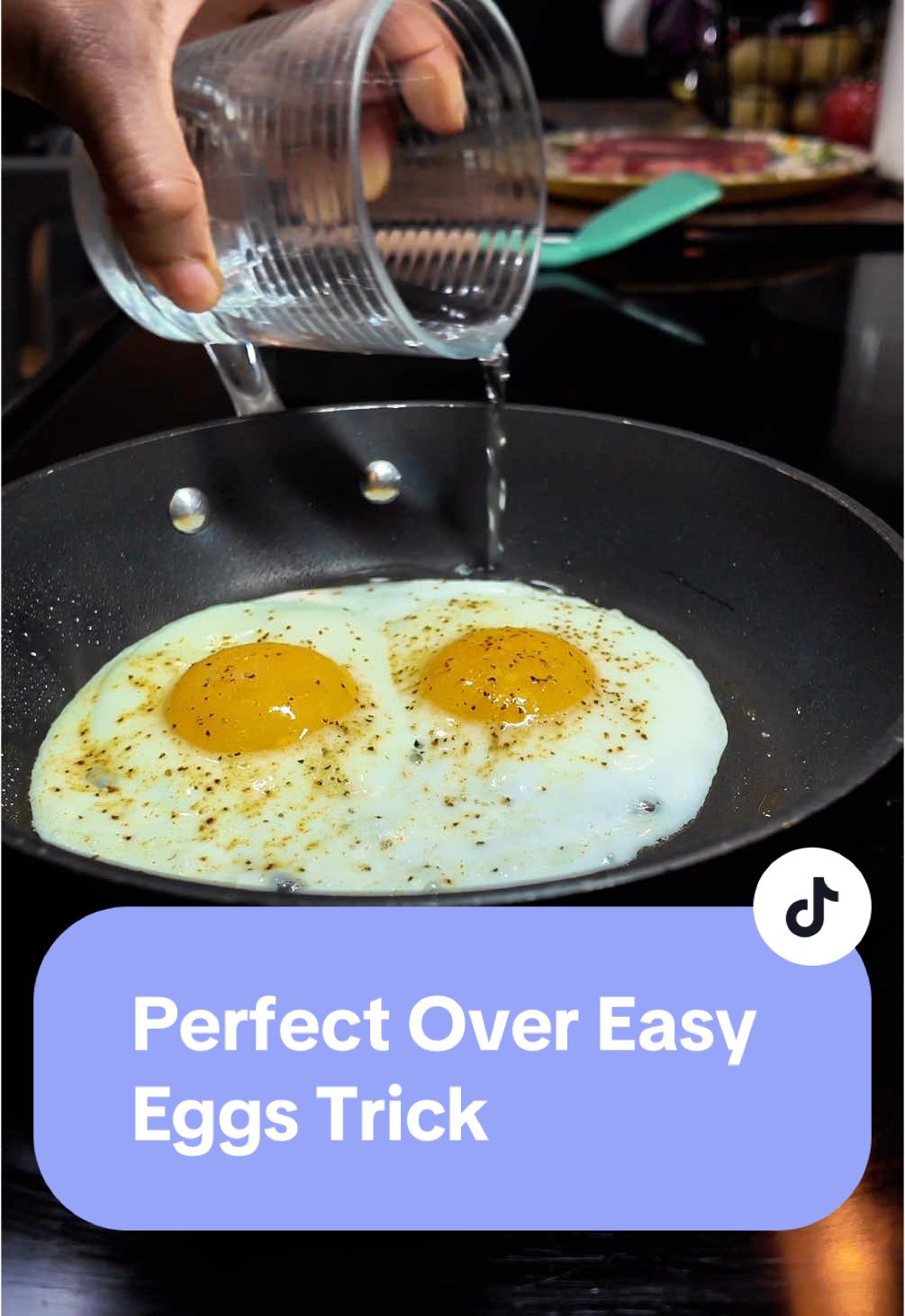 How to make over easy eggs without flipping them! This will give you the same level of cook, but will take out the guessing game with if you will break the yolks or not lol. The key is to not overdo how much water you add. #creatorsearchinsights #howtomakeovereasyeggs #disabilityfriendly #steamedegg #eggrecipe #CookingHacks 