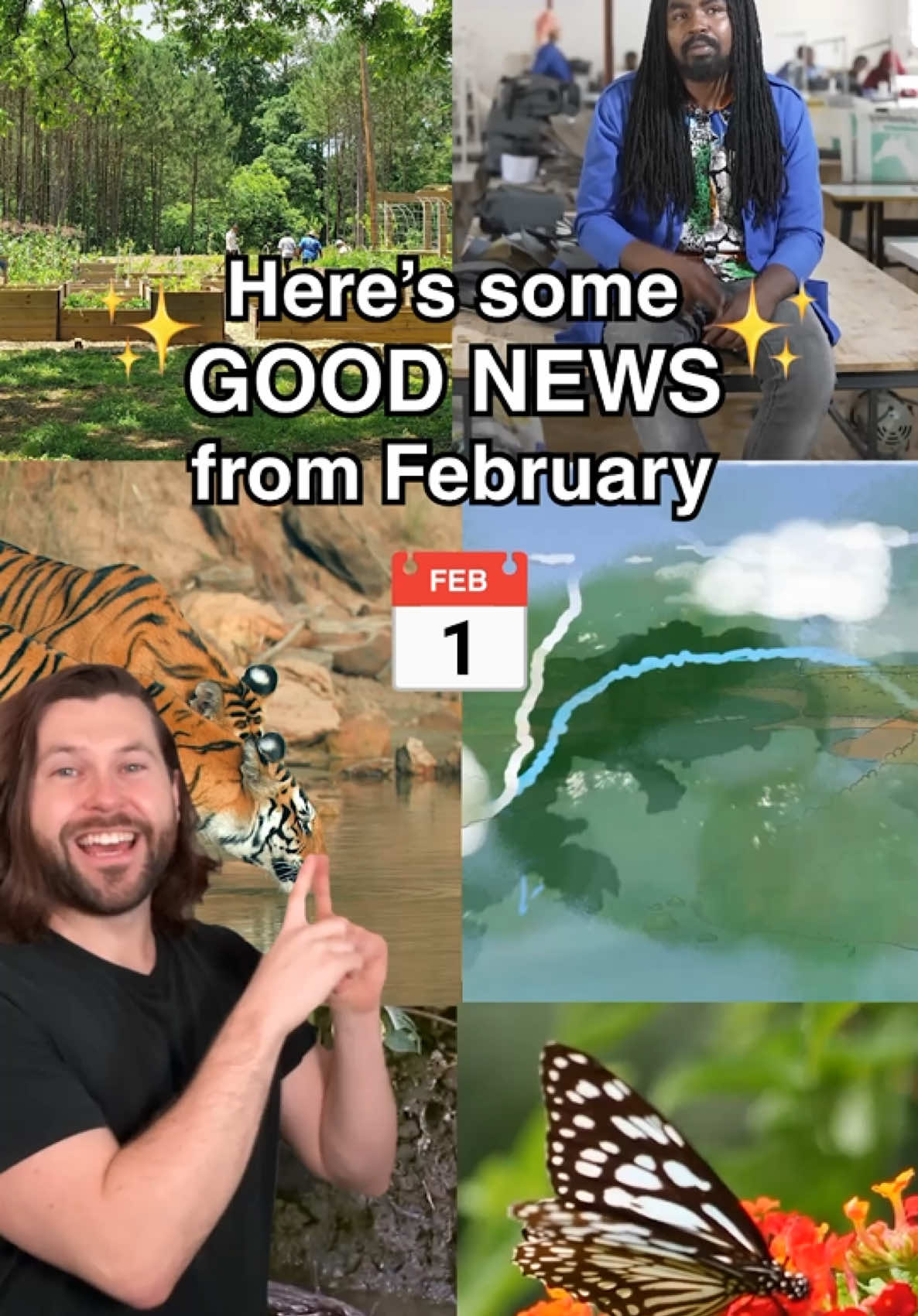 Some of the best good news from February you may have missed! #fyp #foryou #goodnews #sustainableliving #conservation #newstiktok 