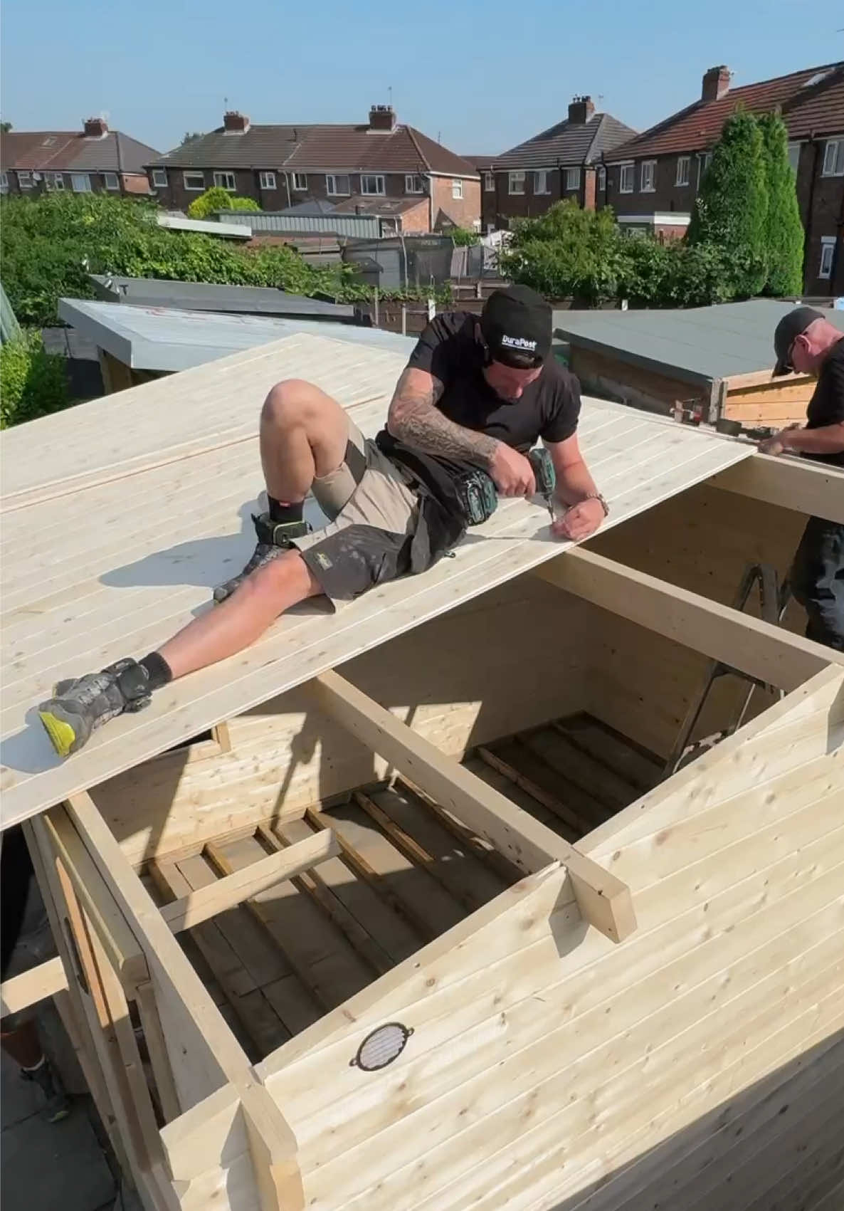 He couldn’t believe it! #GardenTransformation #MarkMarshall #gardentok #landscape #landscaping #shed #carpentry 