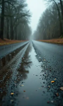 Rainy Drive on a Lonely Road  #ai #aigenerated #country roads #relaxing #stressfree #rainyday 