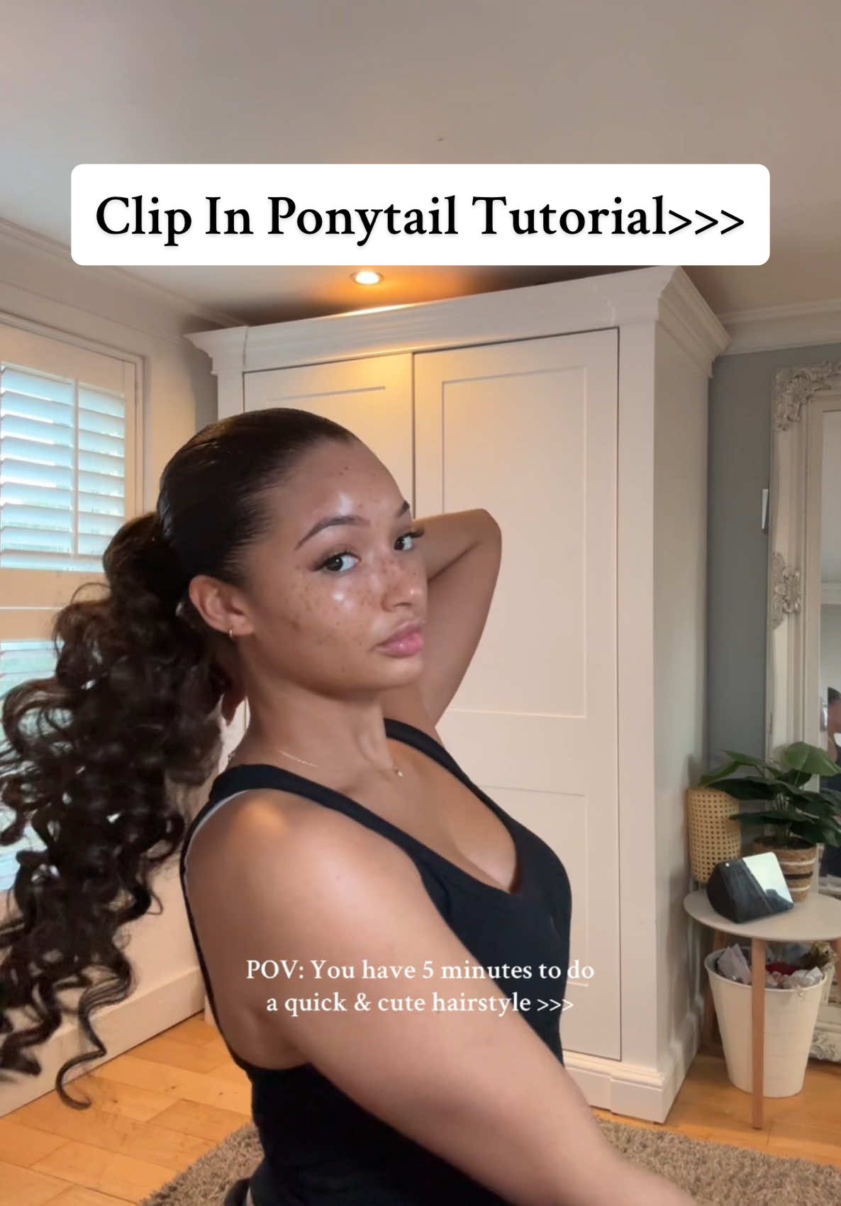 @LullaBellz Quick & cute ponytail hairstyle💕 #fyp #lullabellz #lullabellzponytail #clipinponytail #hairtut #foryou 