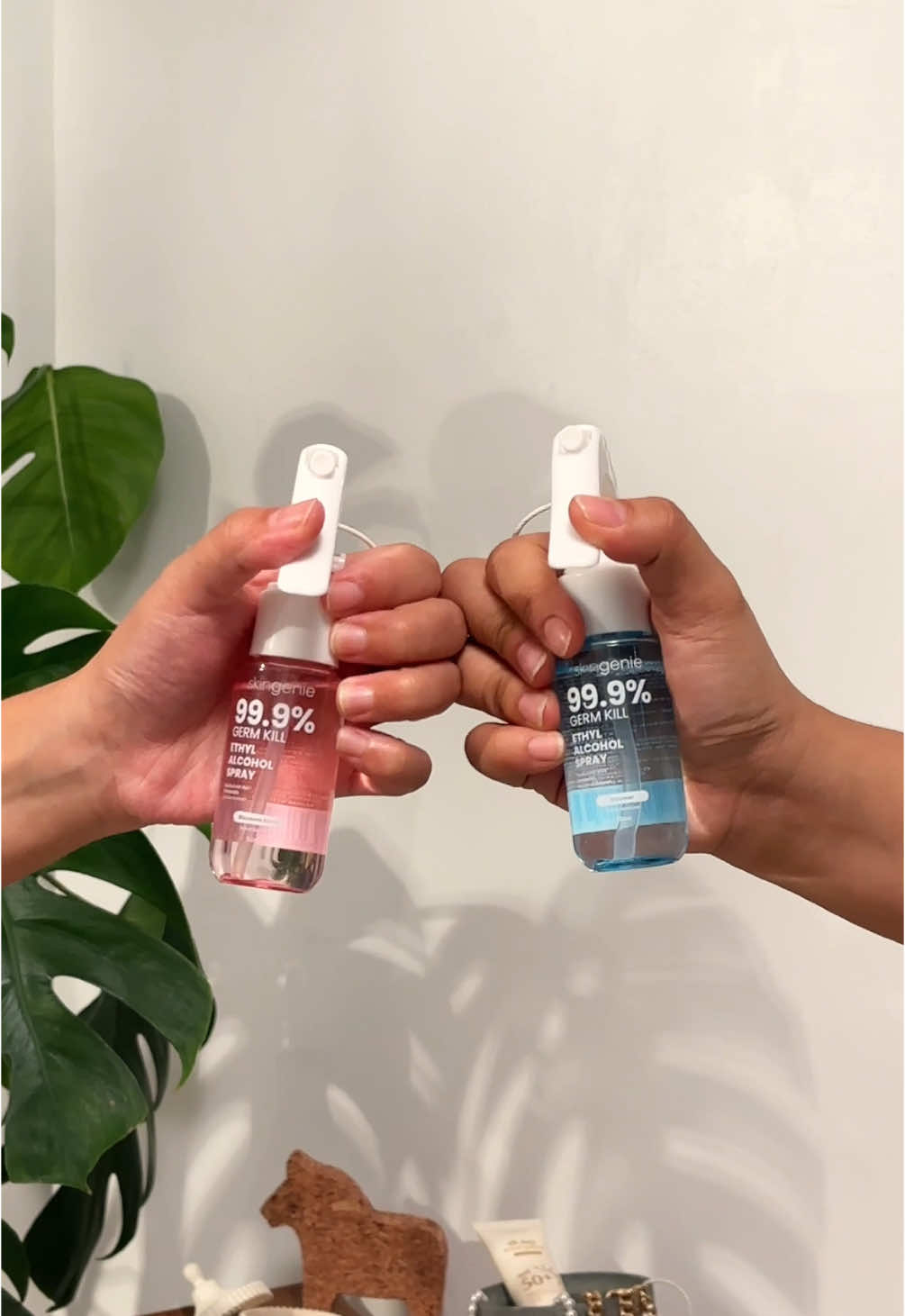 Who wins? Blossom burst or Stunner? Who cares, when both leave you feeling fresh, clean, and protected!  🛒 To shop your favorites, check on bio! #SkinGenie #PersonalCare #EthylAlcohol 