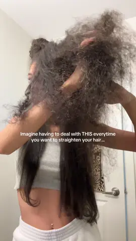 3 hours of torture 😭 imagine straightening straight hair 🥲💔#curlyhairproblems #3ccurls #curlytostraight 