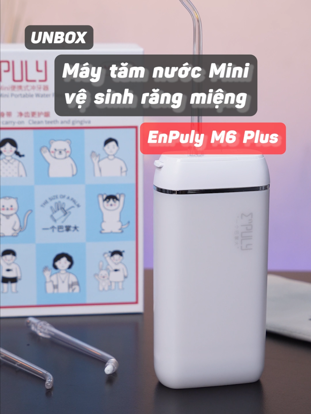 Unbox Máy tăm nước Mini EnPuly M6 Plus vệ sinh răng miệng #xuhuong #LearnOnTikTok #tamnuoc #unbox #chiemtai 