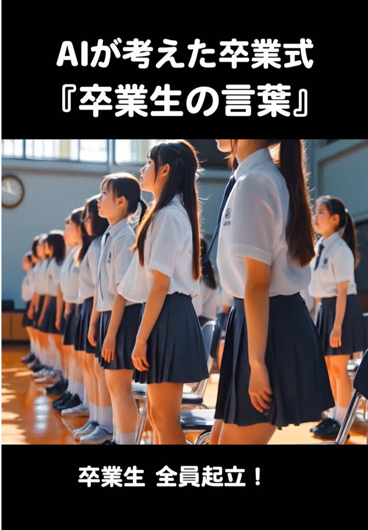 AIが考えた卒業式『卒業生の言葉』 #ai #卒業式 #卒業 #高校生 #midjourney