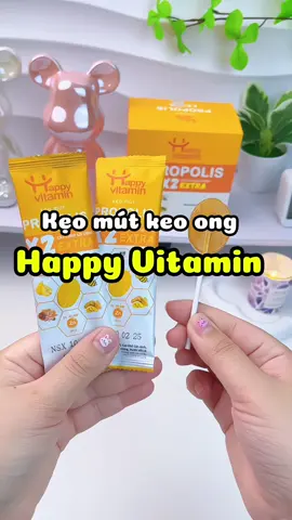 Kẹo mút keo ong nhà Happy Vitamin hỗ trợ giảm ho, long đờm cho bé từ 1 tuổi #mebimsua #nuoicon #keomutkeoong #keomuthappyvitamin #happyvitamin 
