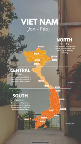 Vietnam Weather 2025 (January - December) For those planning a trip to Vietnam, check the weather to plan your itinerary accordingly. Follow Cheers for more useful information about traveling in Vietnam. #cheershostel #cheerstour #hagiangloop #bucketlist #backpacker #backpacking #asiatravel #asianfood #vietnamtravels #tipstraveling #vietnamtraveltips #weathervietnam #weather 