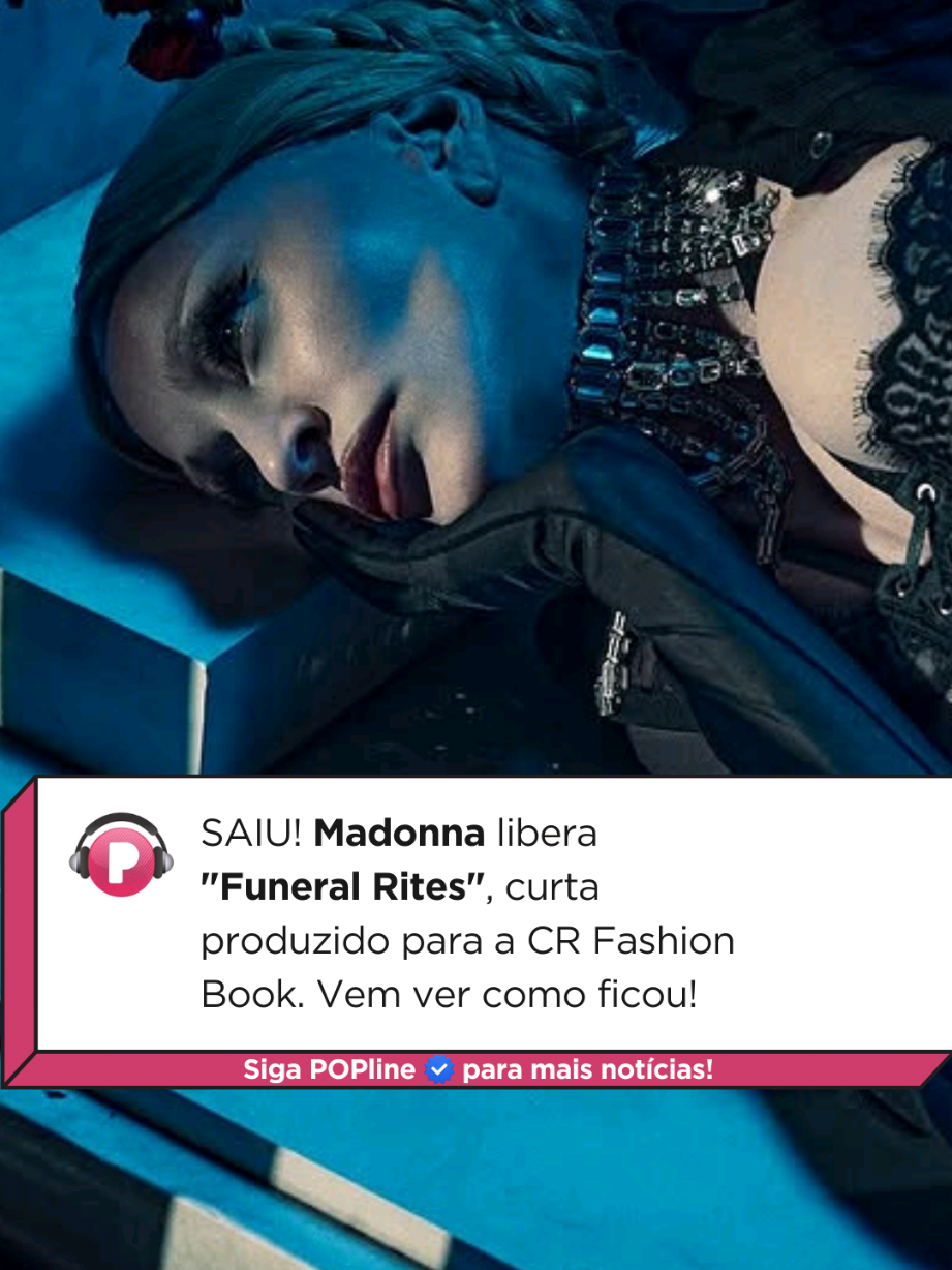 Madonna mergulha no universo do thriller noir com “Funeral Rites”! O curta-metragem, escrito e estrelado por ela para a CR Fashion Book, combina pecado, sedução e mistério em uma estética cinematográfica assinada por ninguém menos que Steven Klein e Carine Roitfeld. Assista agora! Imagens: Madonna / CR Fashion Book