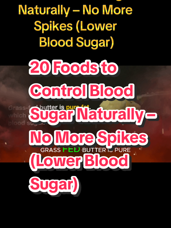 20 Foods to Control Blood Sugar Naturally – No More Spikes (Lower Blood Sugar) #healthtips #diabetichealthtips #diabetic #creatorsearchinsight2025 #bloodsugarcontrol #bloodsugar 