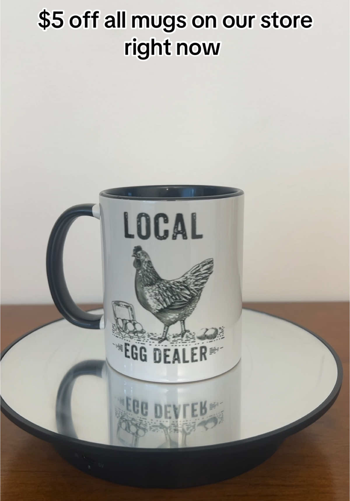 Eggs hard to come by nowadays but you can find this mug 50% off on our store #mugs #tiktokshoprestock #chickens #eggs #fyp #localbusiness 