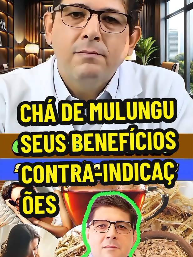 CHÁ DE MULUNGU SEUS BENEFÍCIOS E CONTRA-INDICAÇÕES  DR. JULIANO TELES 🩺  #cha #natural #saude #familia #bemestar #planta #vidasaudavel  #tik_tok  @SAÚDE DÁ FAMÍLIA  O mulungu, também conhecido pelo nome científico de Erythrina Mulungu, é uma planta medicinal encontrada no Brasil com ações calmante e de relaxamento. Assim, o chá de mulungu torna-se eficaz para o alívio de quadros leves de insônia, ansiedade e estresse. Contra indicações: Grávidas, pessoas com refluxo agite, doenças hemorrágicas e pacientes com cânceres sensíveis à catecolamina ou estrogênio.