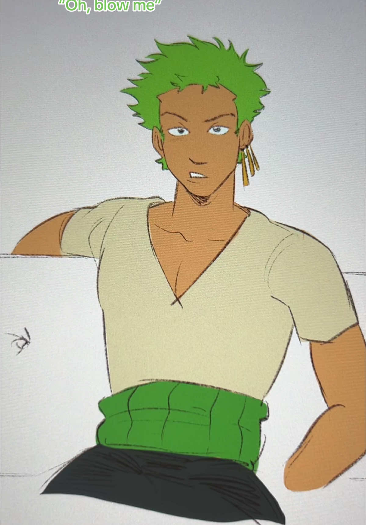 miscommunication at its finest  #onepiece #onepieceanime #onepiecefanart #zoroonepiece #sanjionepiece #roronoazoro #blacklegsanji #zosan #sanzo 