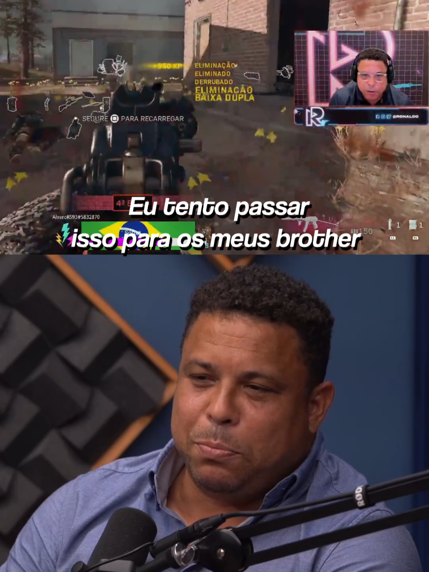 Ronaldo e seu tão amado Call of Duty Warzone #r9 #callofduty #ronaldo #flowpodcast 