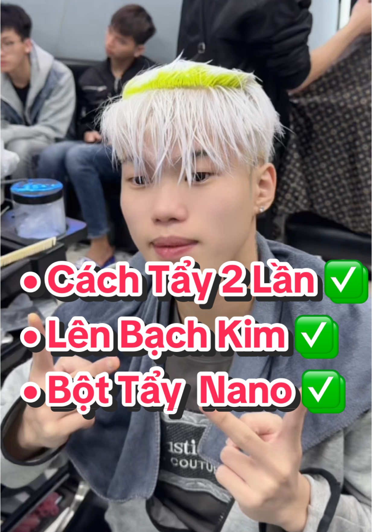 Cách Tẩy 2 lên bạck kim , Cách mình thường làm ae tham khảo 💚@Hải Đăng Hair #hảiđăngtócboyphố #xuhuong#khuvangtoc 
