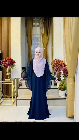 JH9077 - CHIFFON SARA ANN. colour : Blueblack #ashrafcollectiontanahmerah #tanahmerahkelantan #bajuraya #aidilfitri2025 #temaraya2025 #fypシ゚viral🖤tiktok #abaya #dressrayacantik #puasa2025 #raya2025 #temaraya 