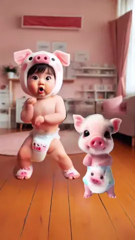 pig baby #babydance #pigdance #diaper #trending 