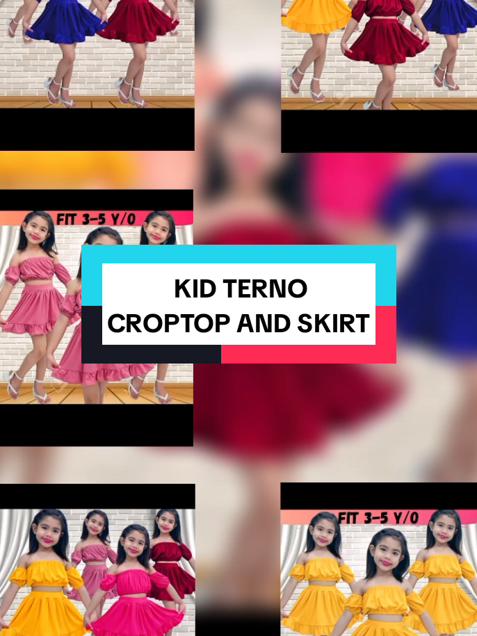 LIVE SALE I HELEN  FIT 3-5 YEAR OLD KID TERNO CROPTOP AND SKIRT #terno#kids#croptop#skirt 