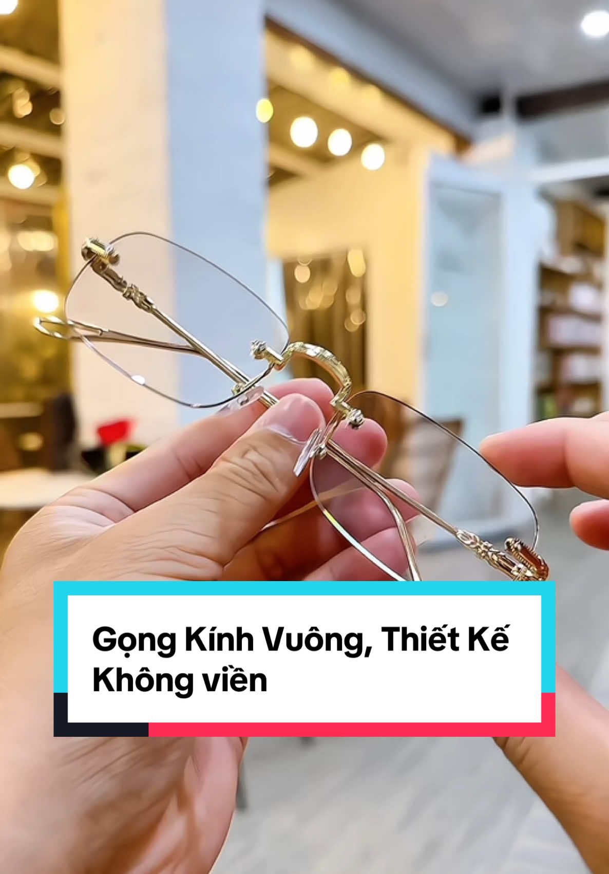 Gọng Kính Vuông, Thiết Kế Không viền#TikTokAwardsVN #tranding #kínhthờitrang #kinhramnam #kinhramnu 