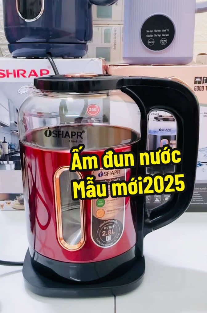 Ấm Siêu Tốc O.SFIAPR Thuỷ Tinh, Dung Tích 2.8lít, Âm Đun Nước Tự Động Ngắt Mã ST130 #viral #xuhuong #amdunsieutoc #amdunnuoc #giadung #amsieutocthuytinh #xuhướng #thinhhanh #xuhuongtiktok #dogiadung #amsieutoc #binhgiunhiet 