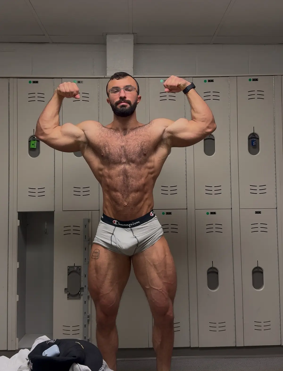 Post leg pump 8 weeks out.  These are from friday 2/28 after a leg day.  This spot in my locker room doesn’t have the best lighting compared to other spots i like to pose but the locker room was busy so this is what i got.  Really just want to start getting rounds of posing in where my whole body is visible because i struggle to keep my legs engaged.  Upper body posing i am fine but both upper and lower at the same time i struggle so i plan on prioritizing that for the rest of prep #fitnessmotivation #Fitness #bodybuilding #bodybuildingmotivation #muscle #arms #gains #gym #physique #gymmotivation #workout #GymTok #bodybuilder #abs #motivation #workoutmotivation #back #bodybuildingprep 