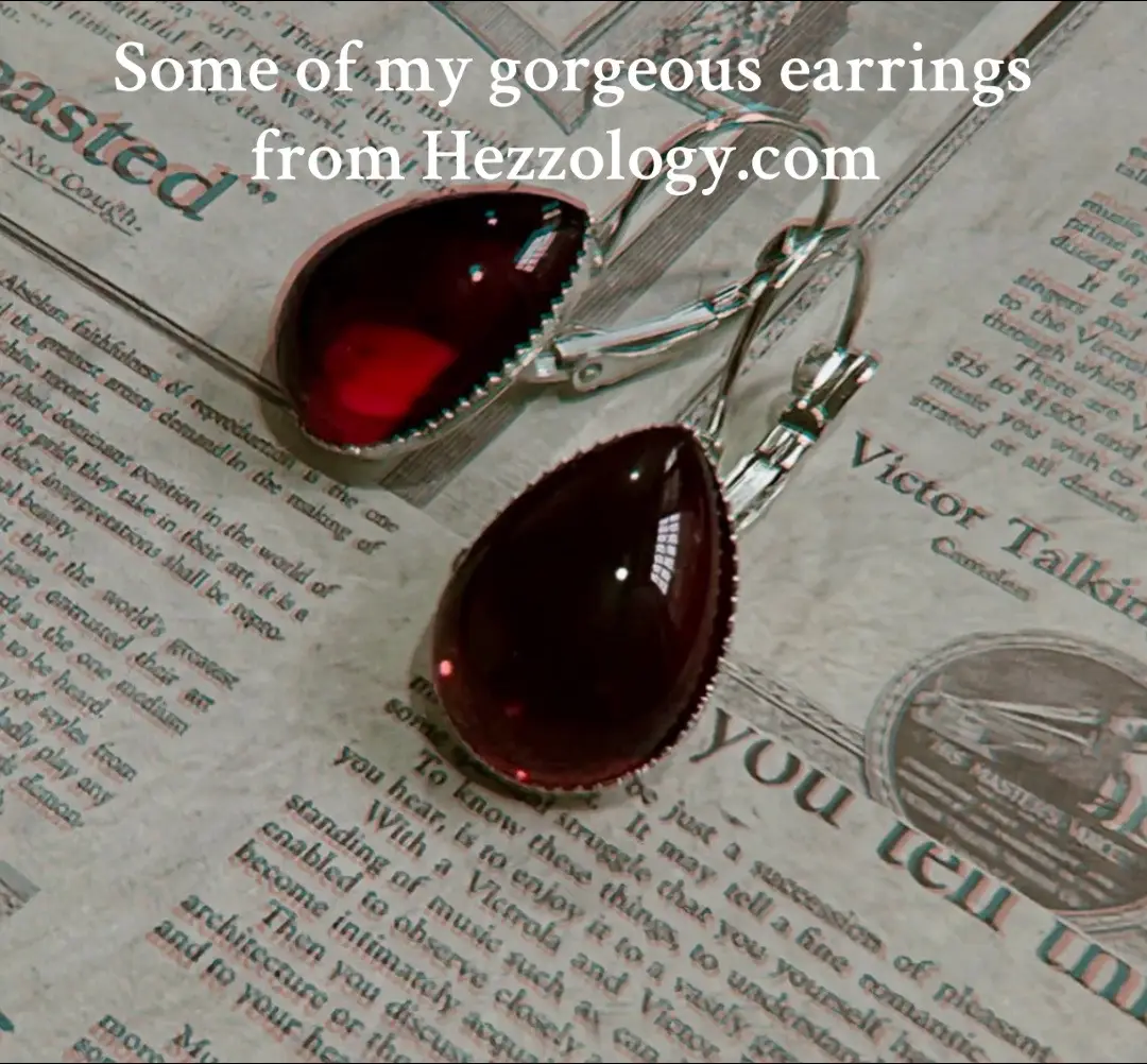 Earrings from my collection at Hezzology.com come in and take a gander #gothic #vintage #beauty #freeshipping 