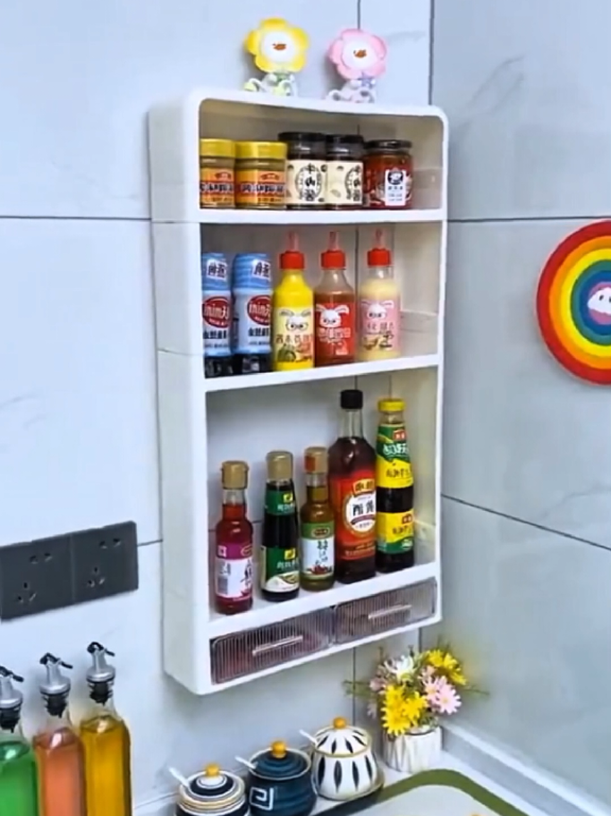 #bathroom #kitchen #shelf #organizer #storage #fyp #foryou 