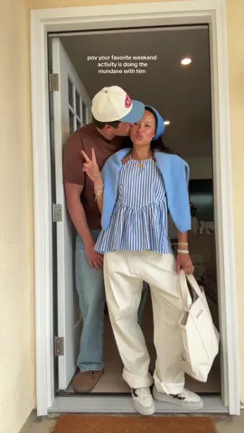 catch us at the farm picking produce post laundry 🩵🍋 #husbandandwife #husband #weekend 