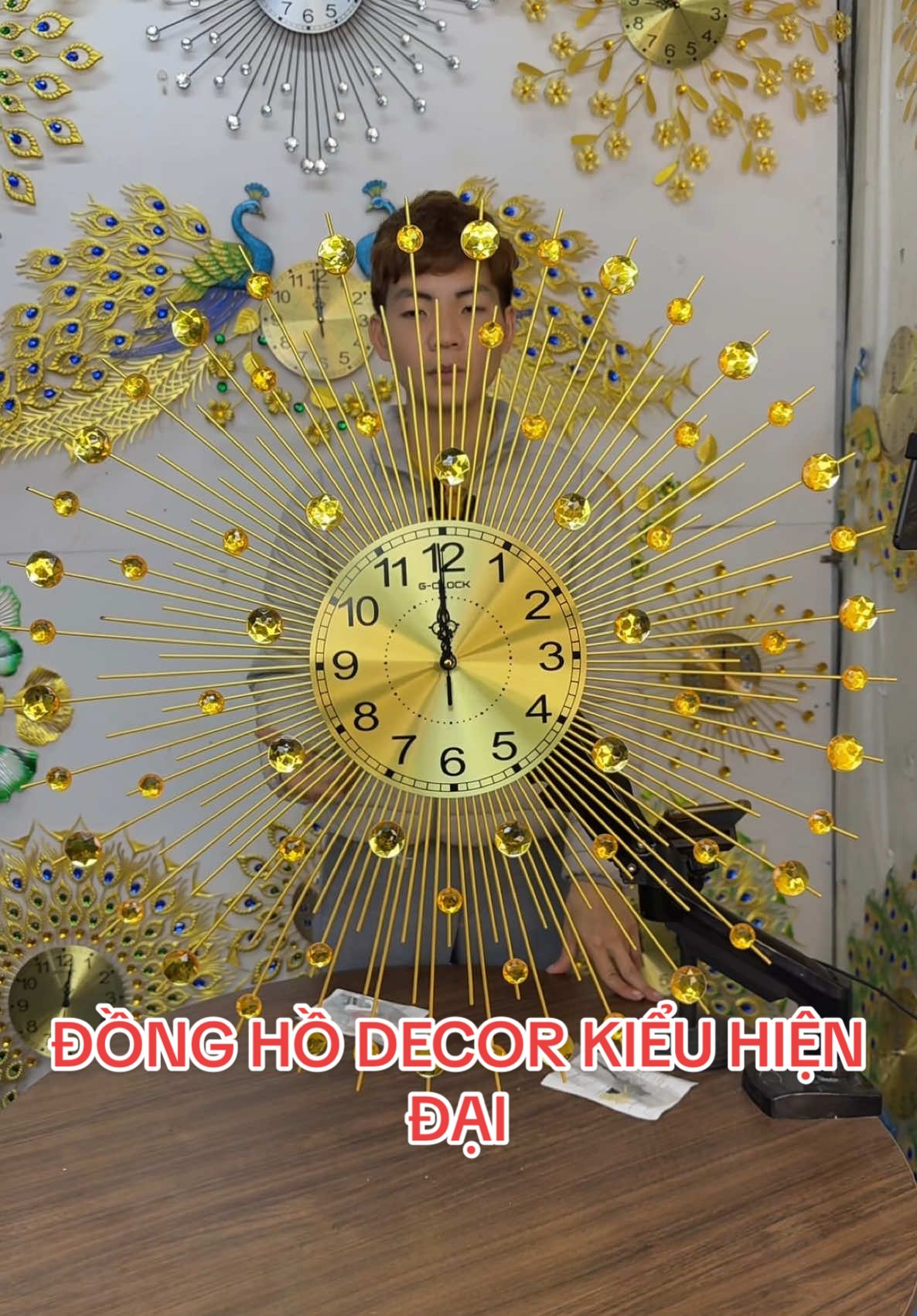Mẫu đồng hồ decor phong cách hiện đại #xuongdongho #donghodecor #quatangtangia #donghophongkhach 