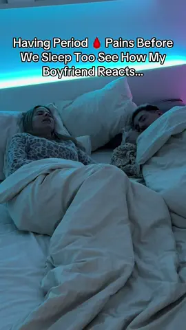Having period cramps in the night! #ryanandangie #fyp #viral #couplevideos #coupletok #relatable #periodcrampainthenight 