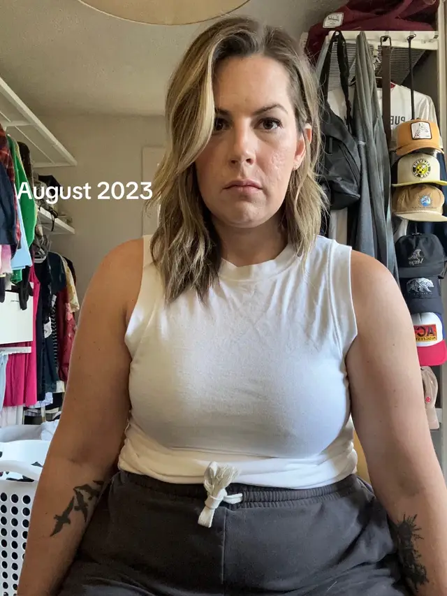 Watch me shrink from summer 2023 to now #weightloss #weightlossmotivation #transformation #SelfCare #beforeandafter 