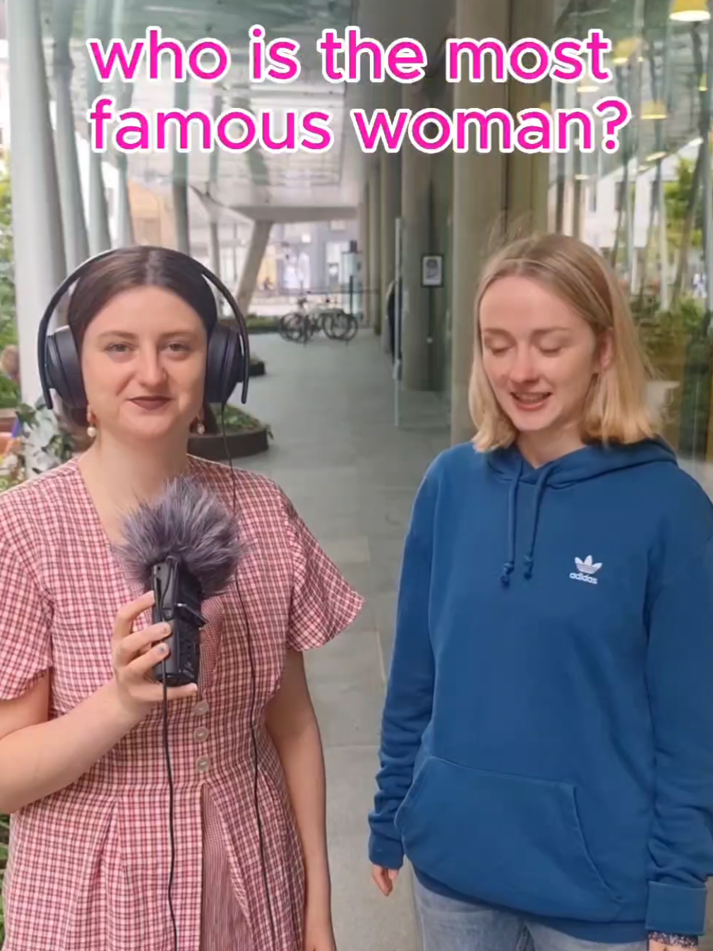 Can you name a famous woman? 💭 (repost from 2024) 🚨Listen to our show Time of the Week on @BBC Sounds  🚨 #funny #surreal #weird #British #silly #gender #comedy #satire #BritishHumour #woman #feminism #streetinterview #socialsatire #britishculture #uk #banter #germany #german #angelamerkle #brat #journalism