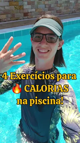 20 min destes 4 exercícios com intensidade você vai curtir piscina e queimar Calorias,  o segredo da qualidade de vida e resultados esta no processo, na Constância e no movimento diário,  Movimente-se sempre! Equilíbrio e bem estar.  Sugestão de treino: Façam 5 rounds, 1 minuto de cada exercício e repete tudo de novo, faz com vontade. Bom treino #piscina #lazer 