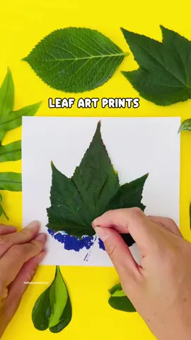 How to make beautiful leaf art prints 🍃 🌈 #naturecrafts #kidsart #kidscrafts tutorial on hellowonderful.co